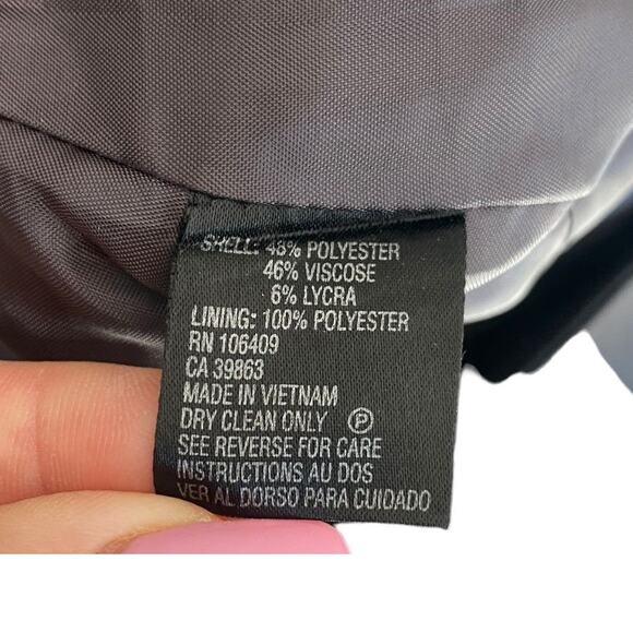 TAHARI Arthur S. Levine Sleek Modern Suit Corpcore Blazer Jacket 6 Petite Brown - Picture 7 of 14